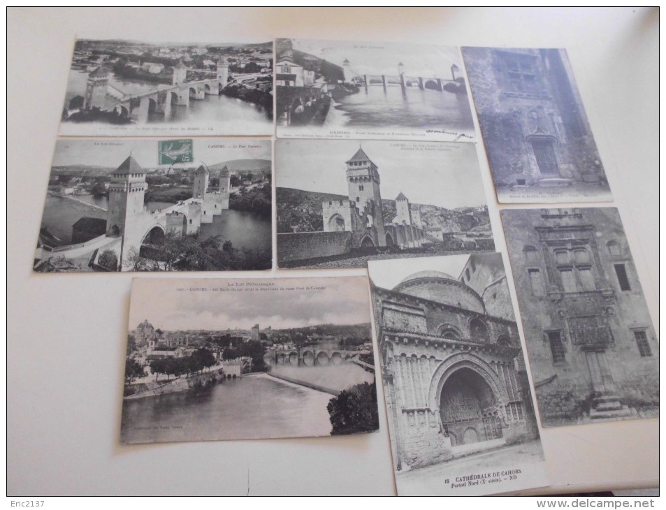 Lot De 8 CARTES DE CAHORS (LOT) ... - 5 - 99 Postcards