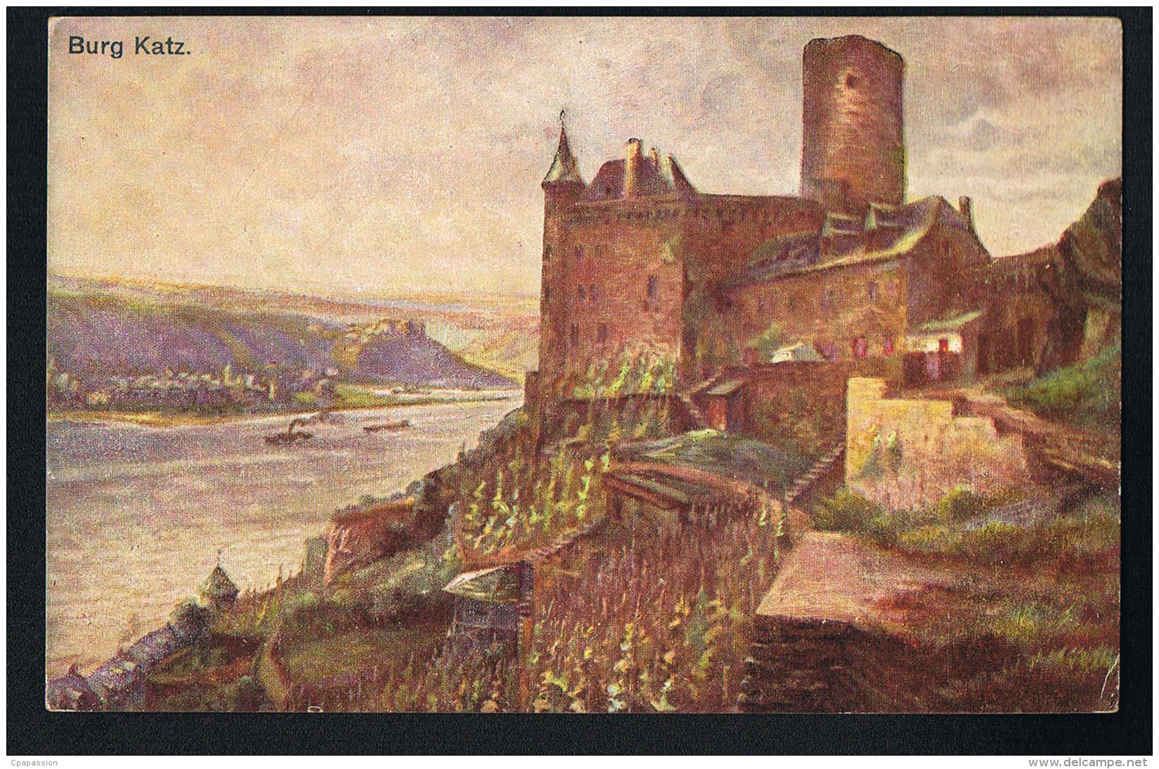 BURG KATZ - RHENANIE PALATINAT - LORELEY - DEUTSCHLAND -  Cpa  Scans Recto Verso - Paypal Free - Loreley