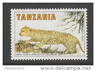 TIMBRE NEUF DE TANZANIE - LEOPARD N° Y&T 256 - Big Cats (cats Of Prey)