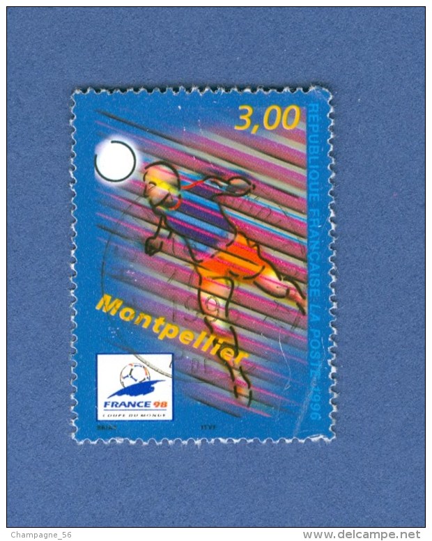 * 1996 N° 3011 FRANCE 98 OBLITÉRÉ 26.6.1996 NUANCE COULEUR - Oblitérés