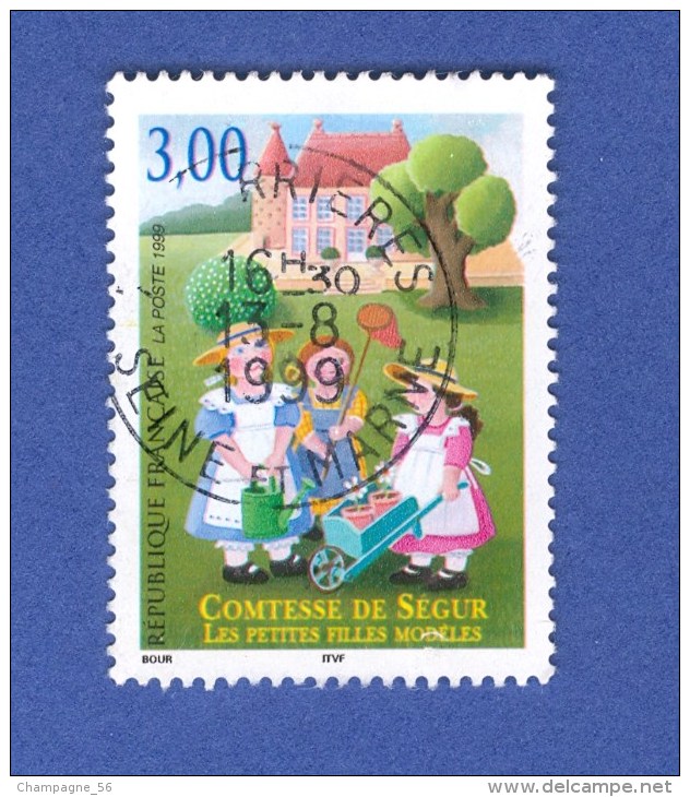 * 1999  N° 3253  COMTESSE DE SEGUR  13 / 8 / 1999   OBLITÉRÉ - Usados