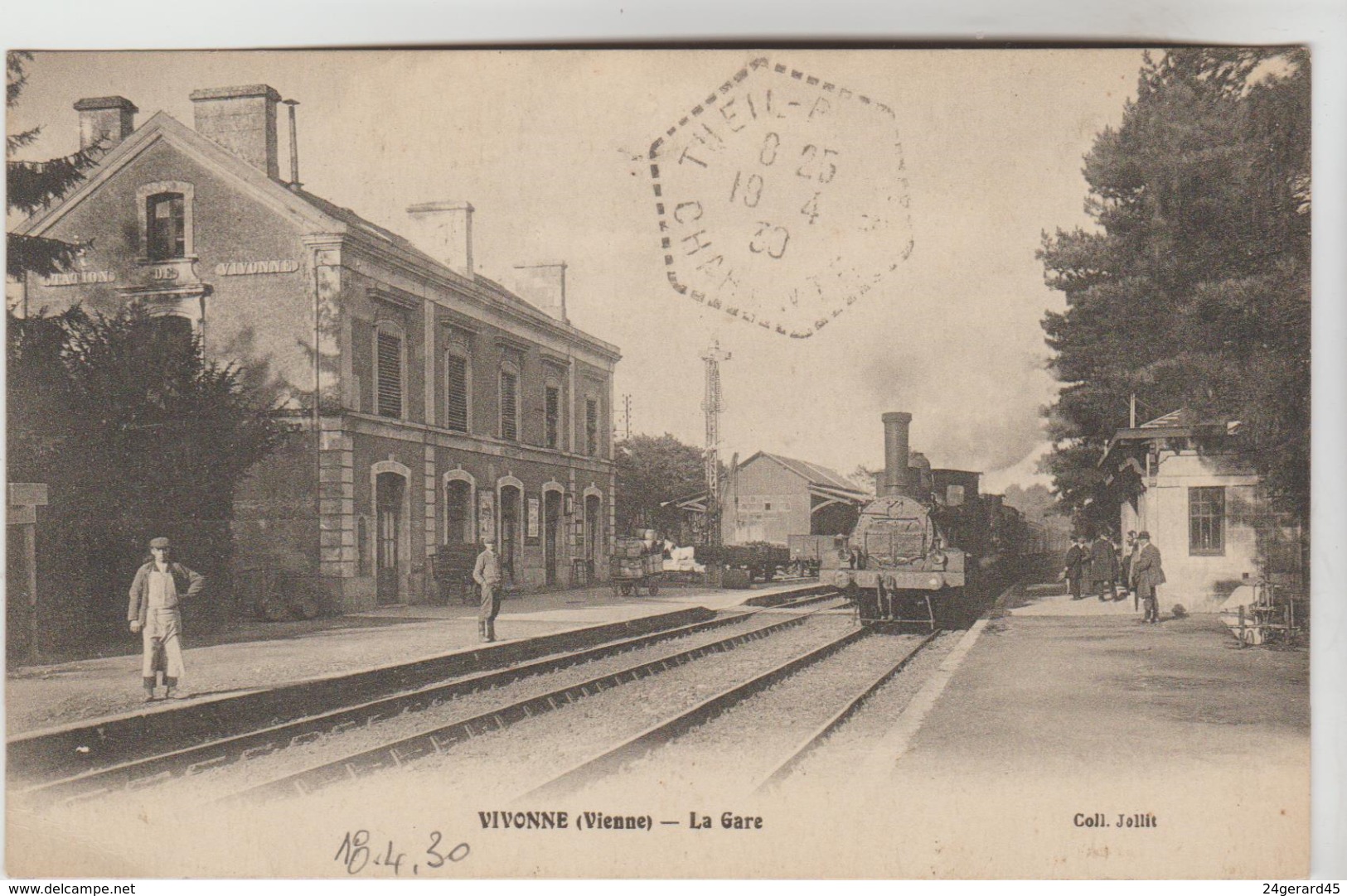 CPSM VIVONNE (Vienne) - La Gare - Vivonne