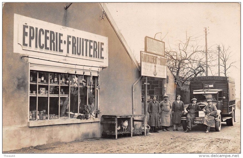 VENETTE   - Carte-Photo  -  Epicerie - Fruiterie " ABEELE "  - Ravitaillement De La Marine - Immatriculation " LS " Oise - Venette