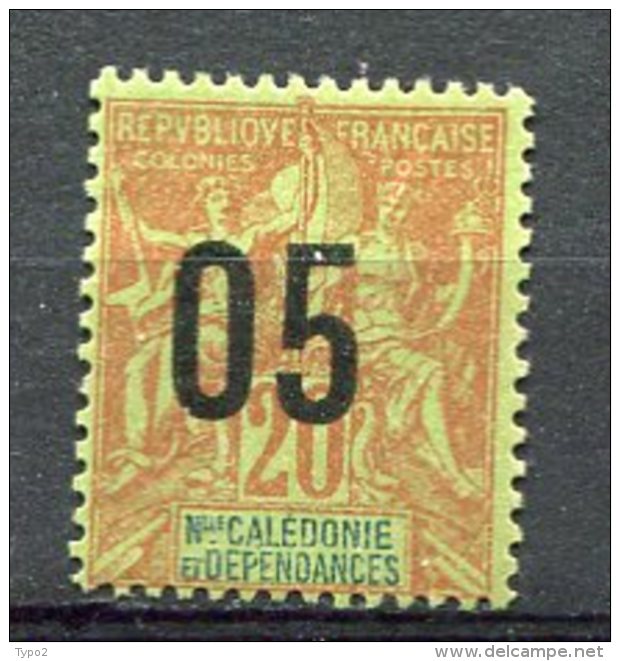 NOUVELLE-CALEDONIE -  Yv. N°  106  *   05 S 20c   Cote  1,5 Euro  BE   2 Scans - Ungebraucht