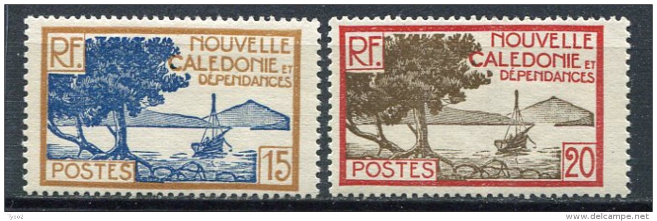 NOUVELLE-CALEDONIE -  Yv. N°  144,145  *  15c,20c  Cote  1,2 Euro  BE - Neufs