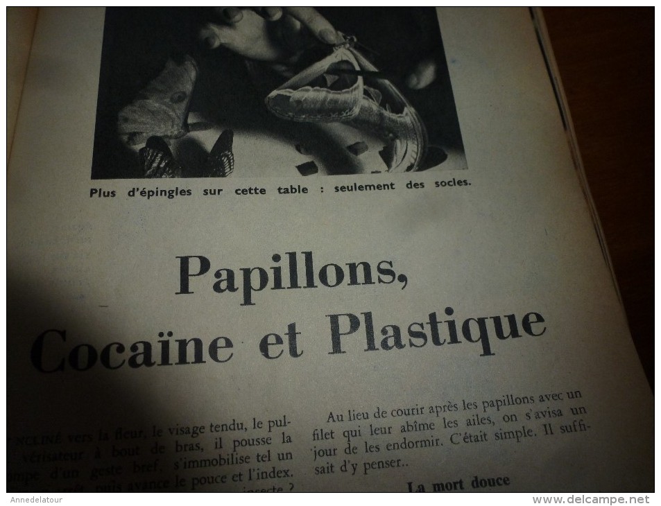 1957 SCIENCE et VIE n° 481 :Titres du contenu ,suivant  SOMMAIRE en 2e photo : Maigrir ?;Cocaïne,plastique;Israël, etc