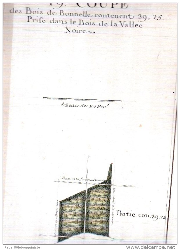 4 Aquerelles Originales 18e Siècle Des Bois De Bonnelle,bois De Cranne,ferme Du Clos.yvelines (78) 405 X 245 Mm. - Acquarelli