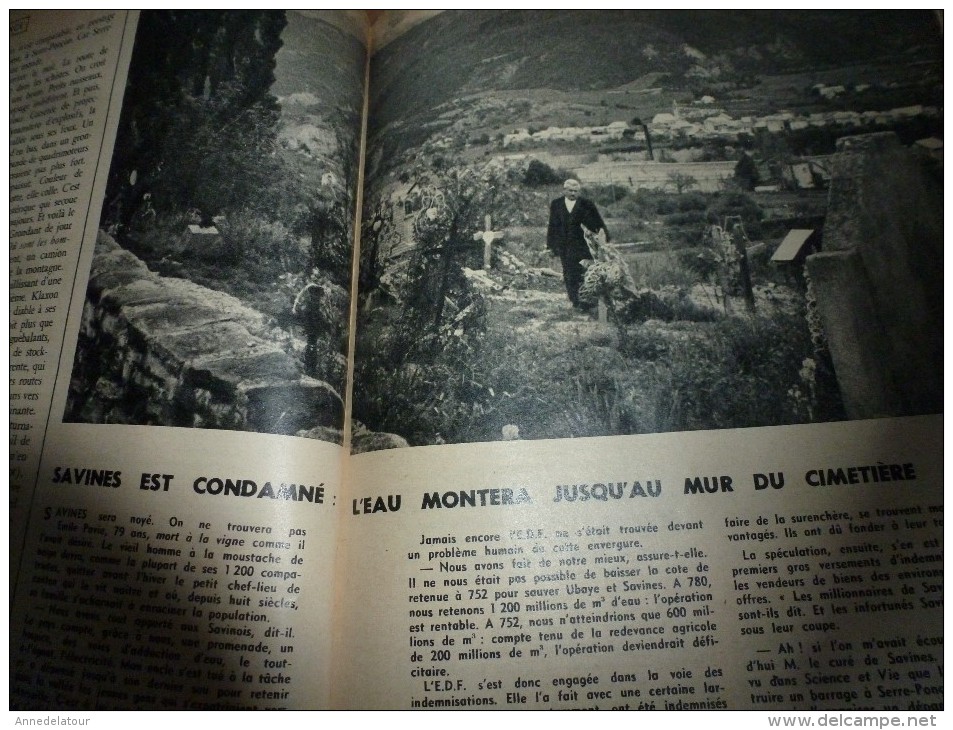 1957 SCIENCE et VIE n° 479 :Titre suivant  SOMMAIRE en 2e photo : Cachalots;La Durance;Vinci;Prof boumerang; etc