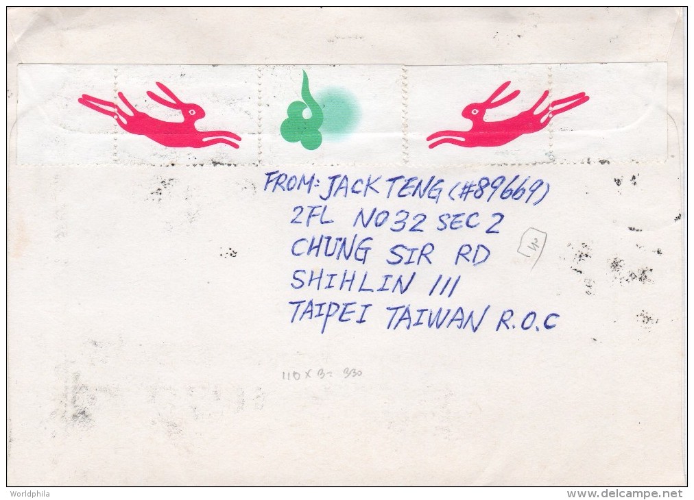 TAIWAN ( FORMOSA ) / Republic Of China 1999 Cover Mailed To Israel "Fruit, Flowers, Children++" - Covers & Documents