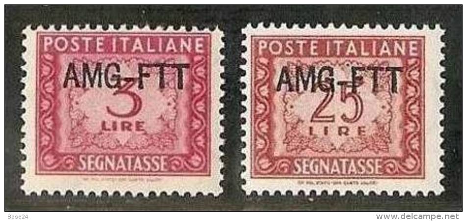 1949 Italia Italy Trieste A SEGNATASSE  POSTAGE DUE L.3 + L.25 (18+25) MNH** - Taxe