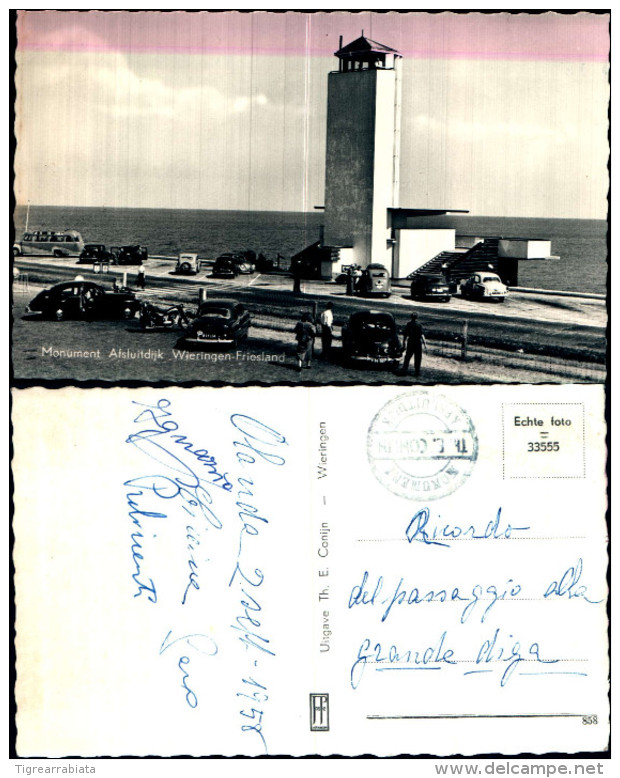 2876a)cartolina-monument-afsluitdijk-wieringen-friesland - Den Oever (& Afsluitdijk)