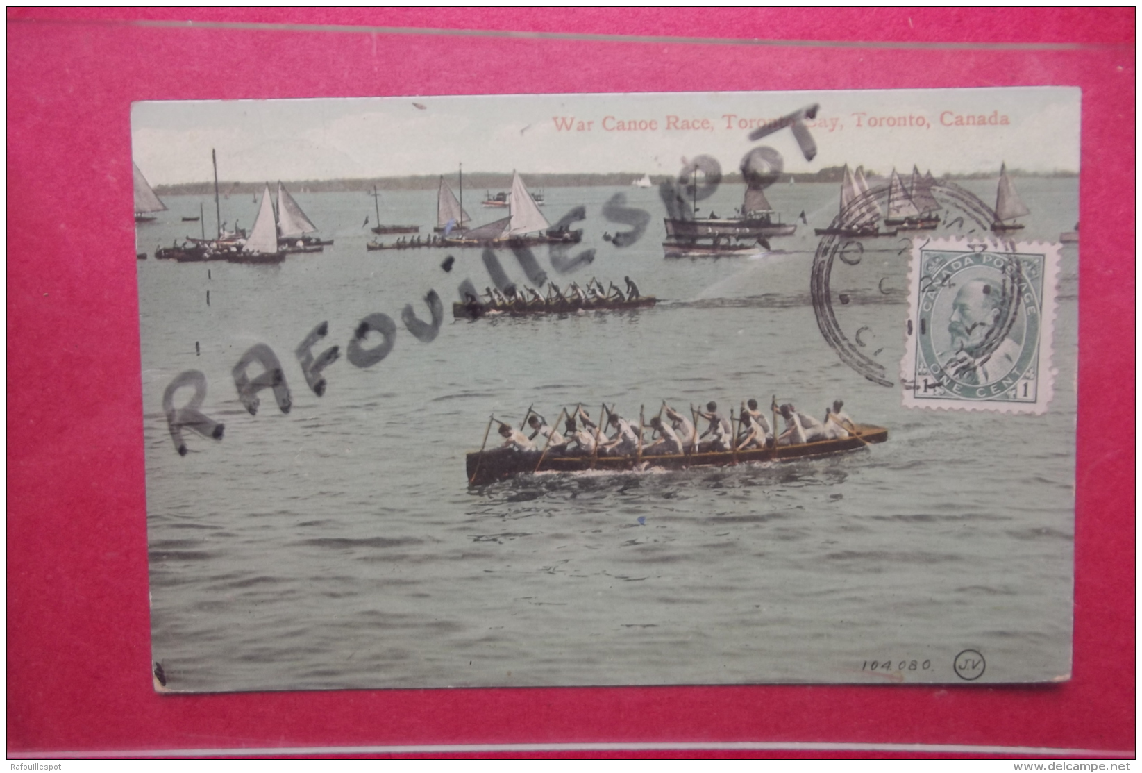 C  P   War Canoe Race Toronto Bay  Couleur - Rowing
