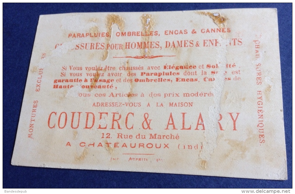 Châteauroux Parapluie Chaussures Couderc Alary Jolie Chromo Bognard Peintre Gare Orléans Bagages Malle Soleil - Otros & Sin Clasificación