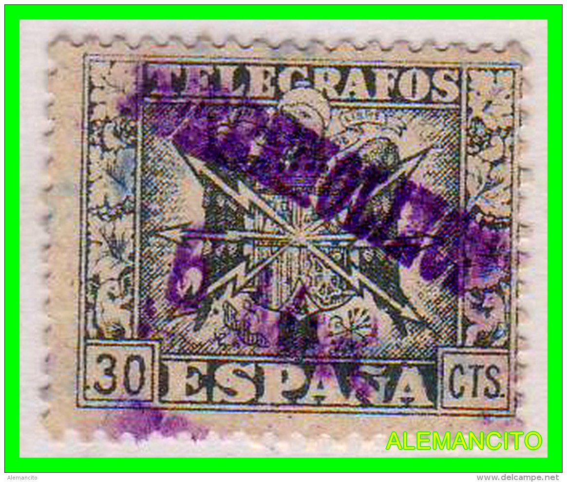 ESPAÑA -  ( EUROPA )  TELEGRAFOS  30 Ctms: MATASELLO TORREMOLINOS ( MALAGA ) - Postage-Revenue Stamps