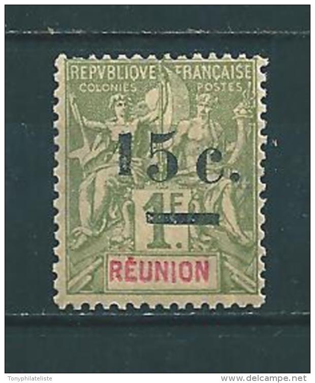 Timbre De Réunion De 1901  N°55b  Neuf Petite Charnière  Cote 60€ - Unused Stamps