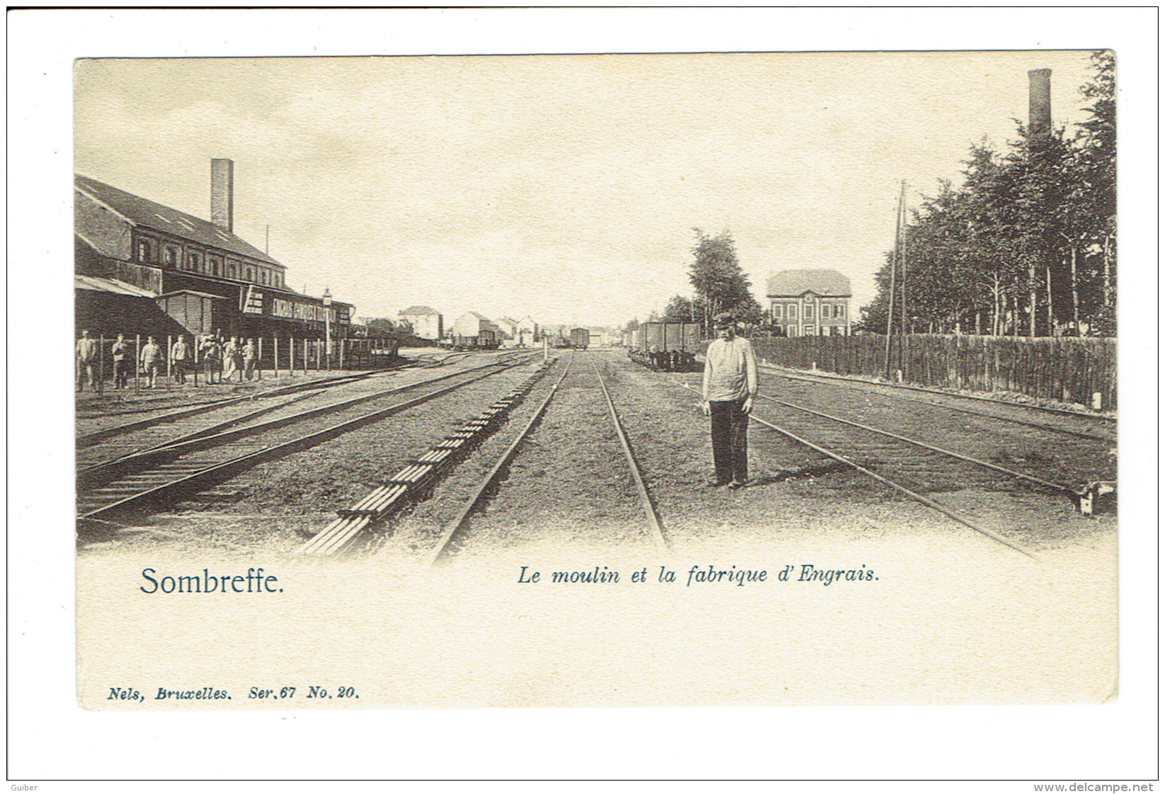 Sombreffe Le Moulin Et La Fabrique D'engrais  Wagons Et Voies De Chemin De Fer - Sombreffe