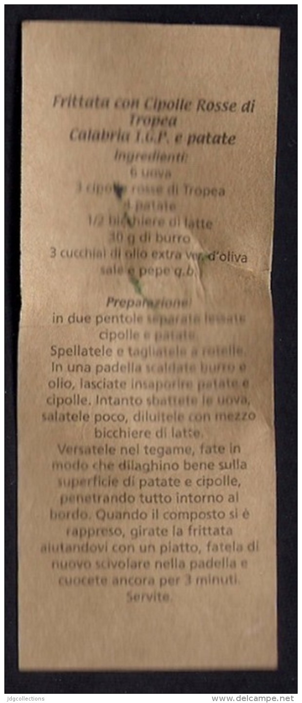 # CIPOLLA ROSSA DI TROPEA Italy Tag Balise Etiqueta Anhänger Cartellino Oignon Zwiebel Onion Legume Gemuse Vegetables - Fruits & Vegetables