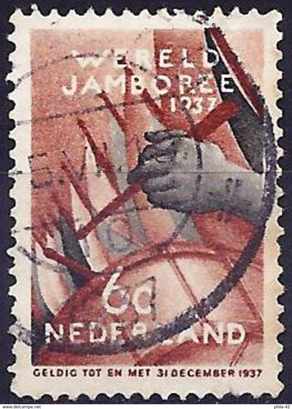 Netherlands 1937 - Jamboree International : Flags ( Mi 302 - YT 293 ) - Oblitérés