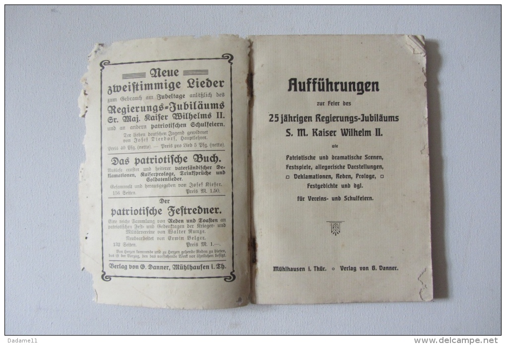 1888 - 1913      "25 Jähringen Régierungjübilum Kaiser  Wilhelm II "        112pages - Alte Bücher