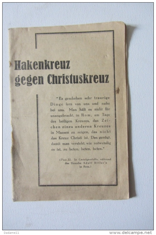 Rare Livret Hakenkreuz Gegen Christuskreuz 1939 24 P - Altri & Non Classificati