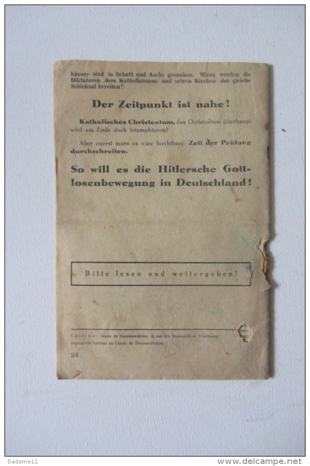 Rare Livret Hakenkreuz Gegen Christuskreuz 1939 24 P - Autres & Non Classés