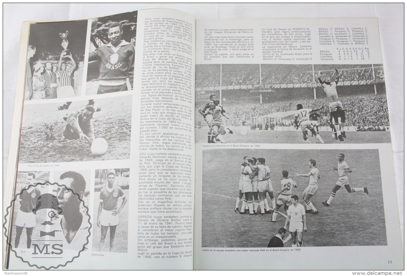 Vintage Mexico 1970 FIFA World Cup Magazine By Ladislao Kubala - Pele Images - Sonstige & Ohne Zuordnung