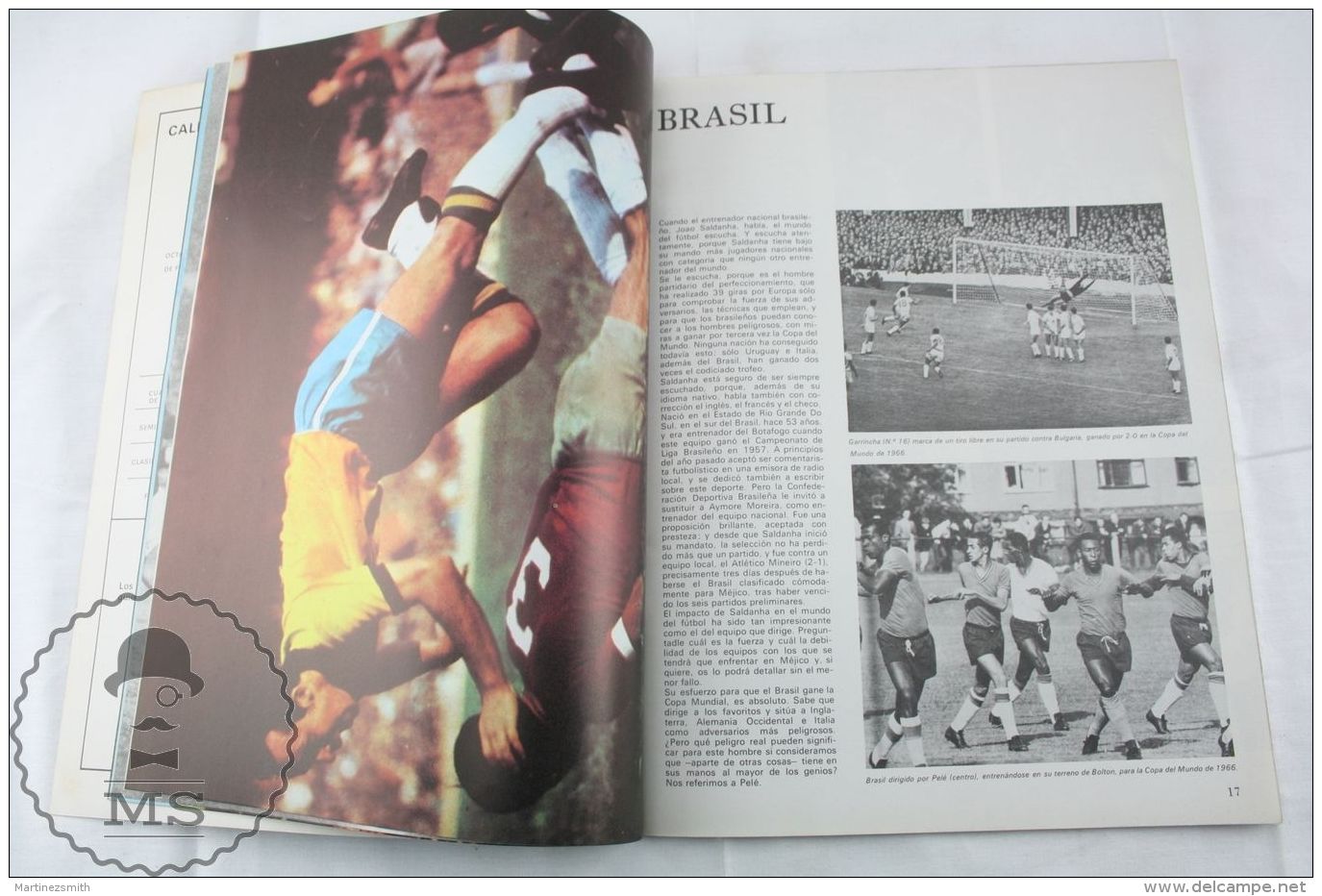 Vintage Mexico 1970 FIFA World Cup Magazine By Ladislao Kubala - Pele Images - Other & Unclassified