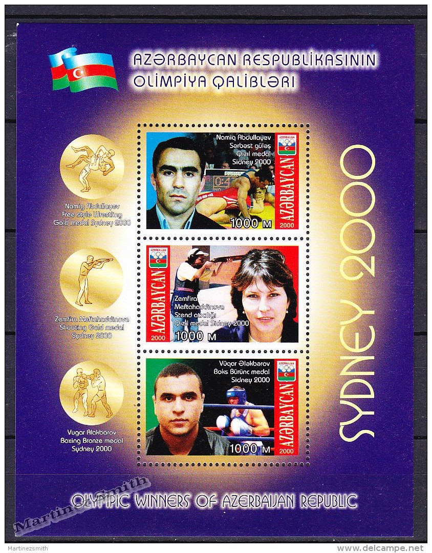 Azerbaijan - Azerbaidjan 2000, Yvert BF 50, Sydney Olympic Games - Miniature Sheet - MNH - Azerbaiján