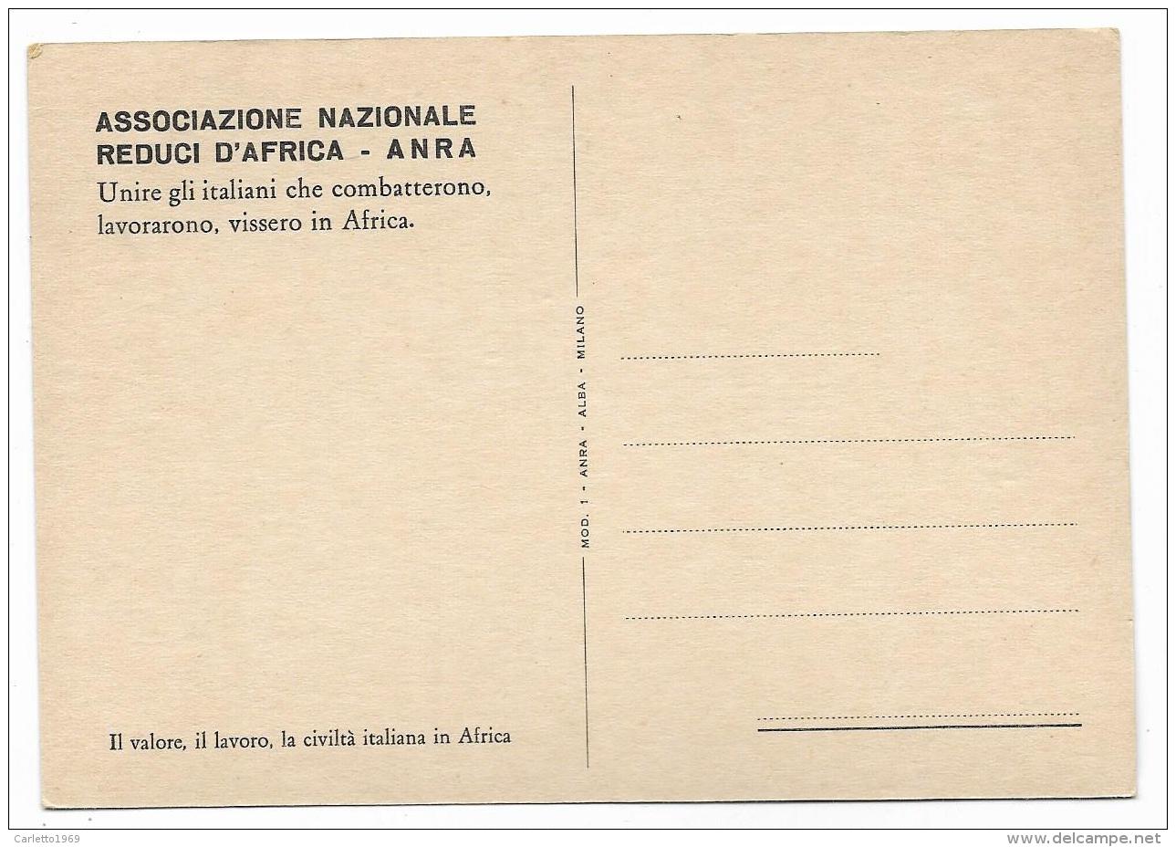 ASSOCIAZIONE NAZIONALE REDUCI D'AFRICA XI RADUNO FIRENZE 22/23/9 1973 NV FG - Patriotic