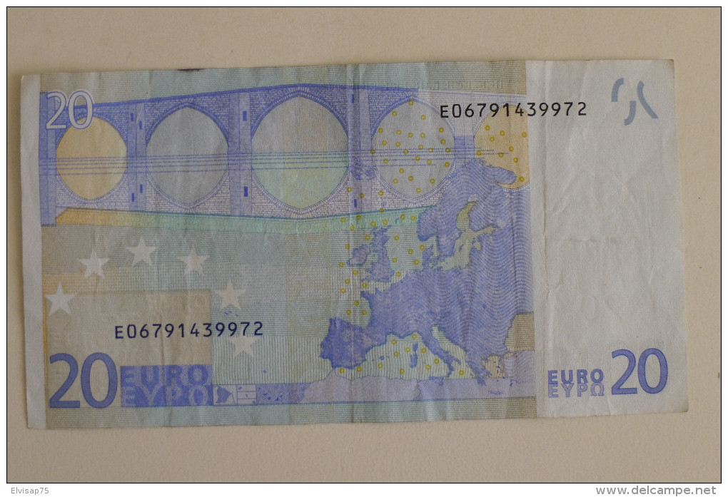 20 EURO E SLOVAKIA DRAGHI SERIE R026E2 Circulated - 20 Euro