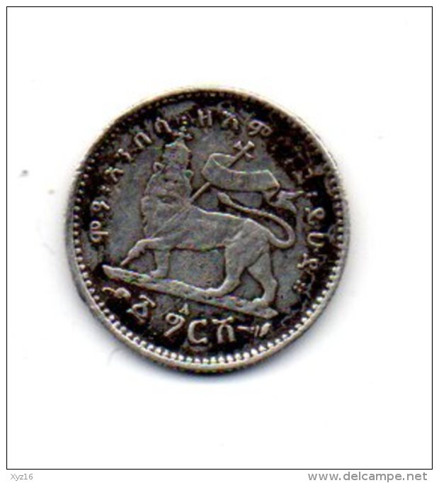 Abyssinie Ménélik II Gersh 1891 Argent - Ethiopie