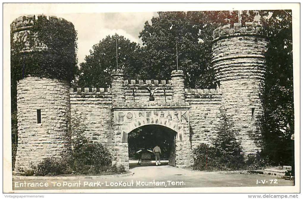 270337-Tennessee, Chattanooga, RPPC, Lookout Mountain, Point Park, Entrance Gate, Cline Photo No 1-V-72 - Chattanooga