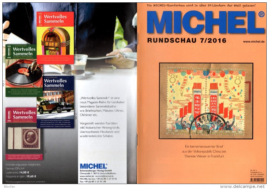 MICHEL Briefmarken Rundschau 7/2016 Neu 6€ New Stamps Of The World Catalogue/magacine Of Germany ISBN 978-3-95402-600-5 - Allemand