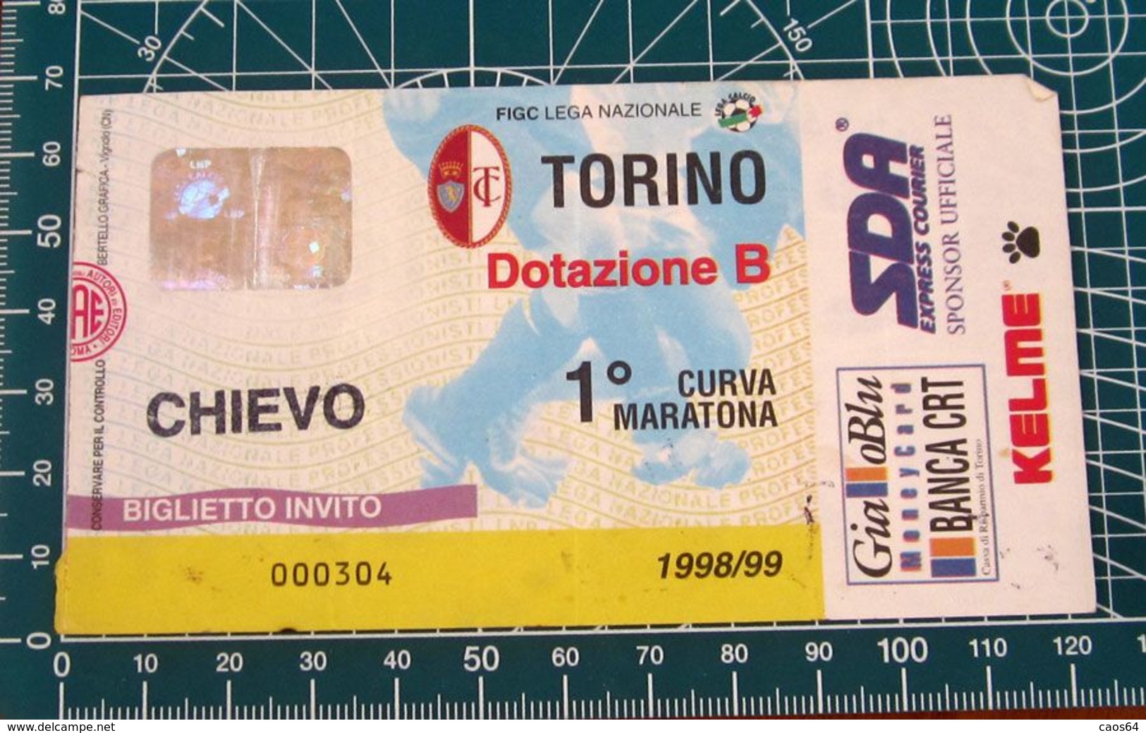 Calcio Ticket BIGLIETTO TORINO - CHIEVO VERONA 1998/99 - Tickets D'entrée