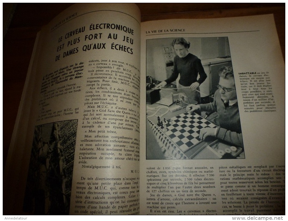 1955 SCIENCE Et VIE N° 453:Titres :voir SOMMAIRE  2e Photo :EINSTEIN; Jeu D' ECHEC; Atome; Plus De Vie; Etc - Ciencia