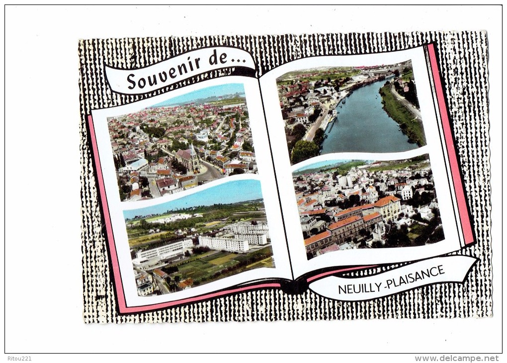 93 - Souvenir De .. NEUILLY PLAISANCE - Multivues - Livre Ouvert - SOFER 116 école Du Centre - Cités Nouvelles Péniche - Neuilly Plaisance