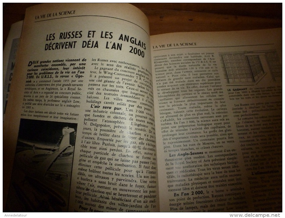 1955 SCIENCE Et VIE N° 451: SOMMAIRE En  2e Photo :Danses De Candy; Maison-Hélice ; Le Havre...etc - Ciencia