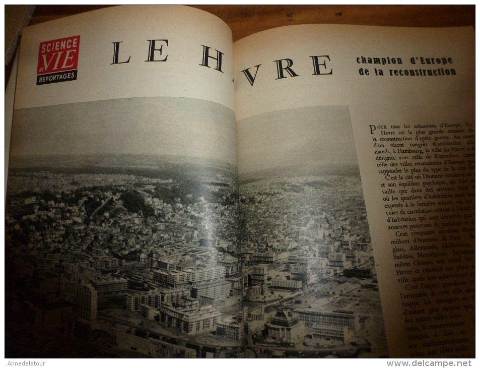 1955 SCIENCE Et VIE N° 451: SOMMAIRE En  2e Photo :Danses De Candy; Maison-Hélice ; Le Havre...etc - Ciencia