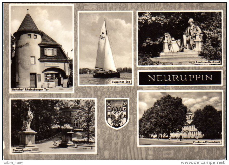 Neuruppin - S/w Mehrbildkarte 6 - Neuruppin