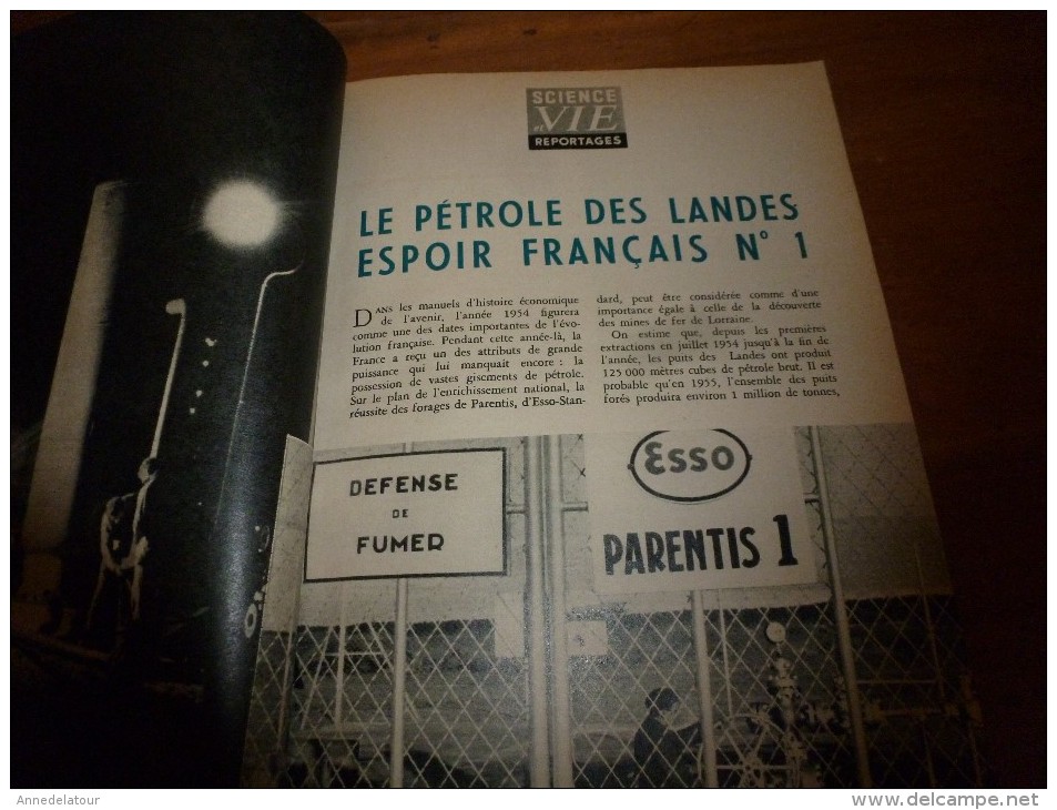 1955 SCIENCE Et VIE N° 449: SOMMAIRE En  2e Photo :Le BREGUET 449; Pétrole Des Landes; Enrico Fermi...etc - Science