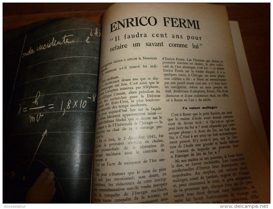 1955 SCIENCE et VIE n° 449: SOMMAIRE en  2e photo :Le BREGUET 449; Pétrole des Landes; Enrico Fermi...etc