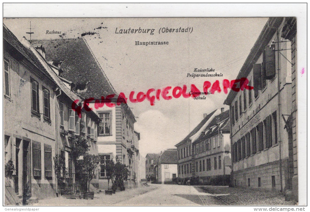 67 - LAUTERBURG - LAUTERBOURG - OBERSTADT   HAUPSTRASSE - Lauterbourg