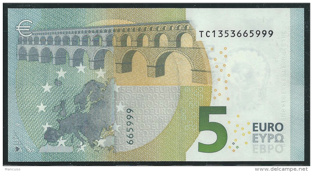 T IRELAND  5 EURO TC T001 E2  DRAGHI  UNC - 5 Euro