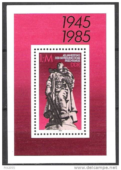 DDR 1985 MiNr.2945 Block 82 ** Postfr 40.Jahrestag Der Befreiung Vom Faschismus ( 721 ) - 1981-1990