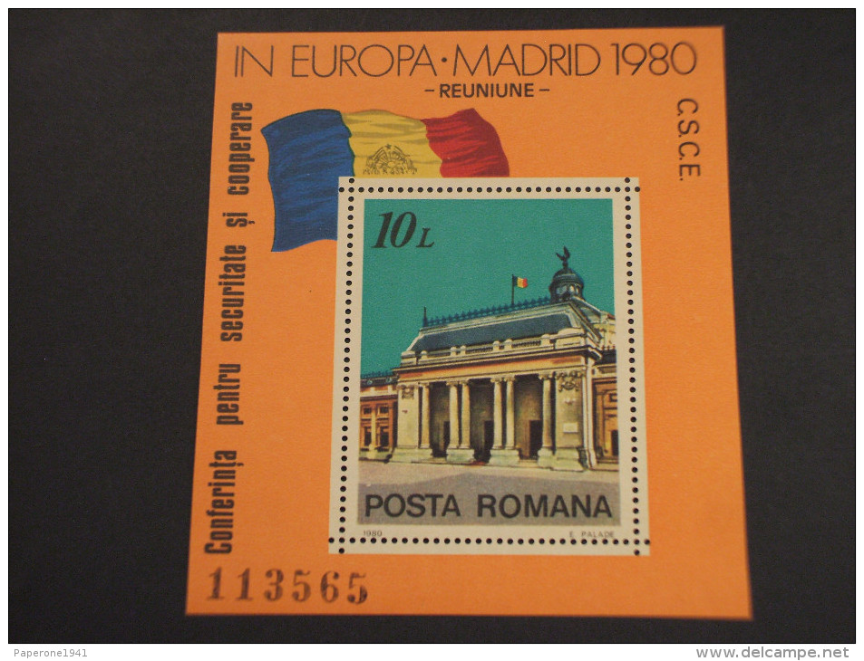 ROMANIA - BF 1980 SICUREZZA/ARCHITETTURA - NUOVO(++) - Blocs-feuillets
