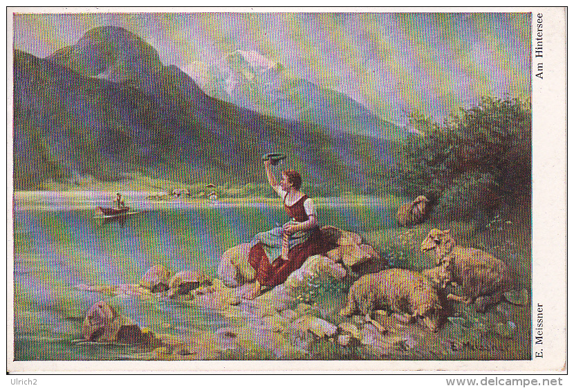 AK Am Hintersee - Künstlerkarte - E. Meissner - 1936  (23981) - Sonstige & Ohne Zuordnung