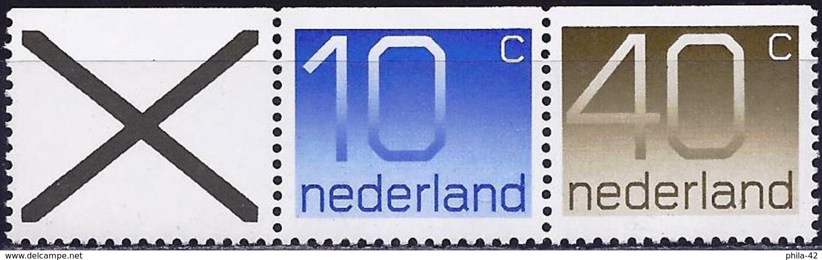 Netherlands 1976 - Figure ( Mi 1066 Do/1068 Do - YT 1042b/1044b ) MNH** - Neufs