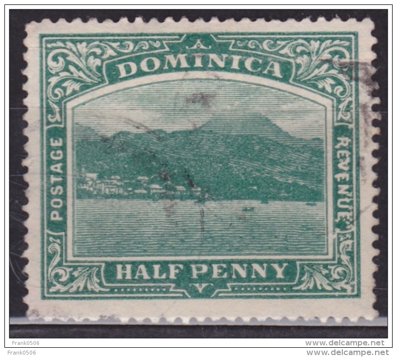 Dominica 1907, Roseau Capital, 1/2p, Used - Dominica (...-1978)