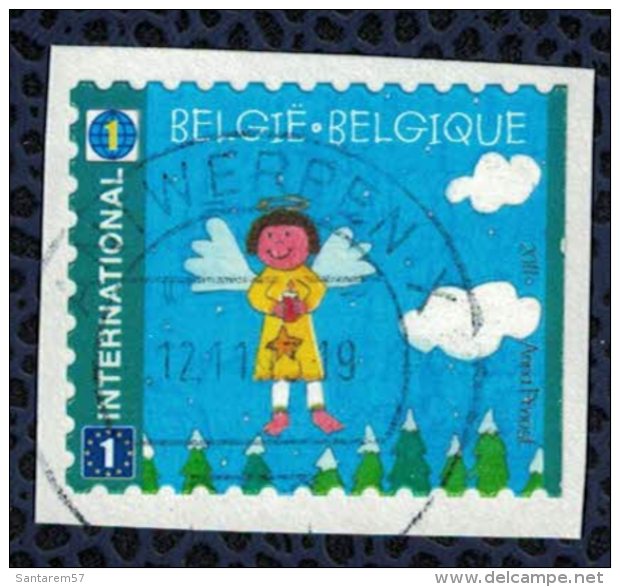 Belgique 2011 Oblitéré Rond Used Sur Fragment Ange Autoadhésif - Gebruikt