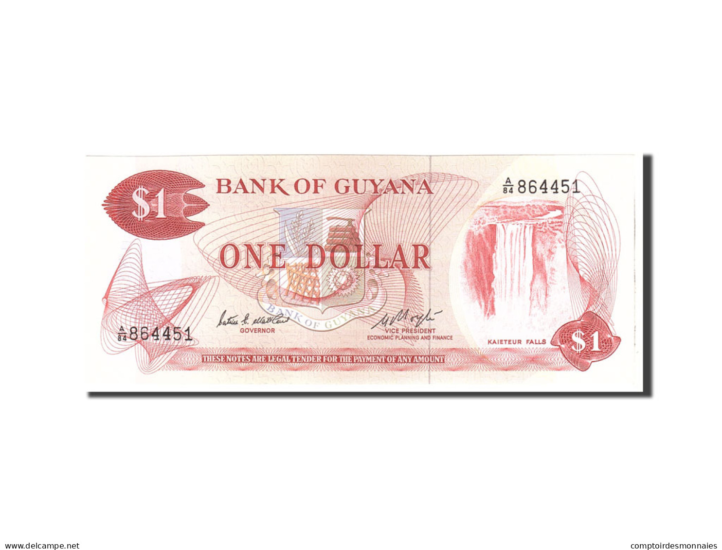 Billet, Guyana, 1 Dollar, 1983, Undated, KM:21e, NEUF - Guyana